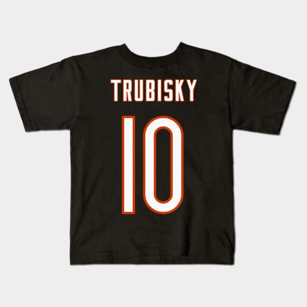 Mitch Trubisky Kids T-Shirt by telutiga